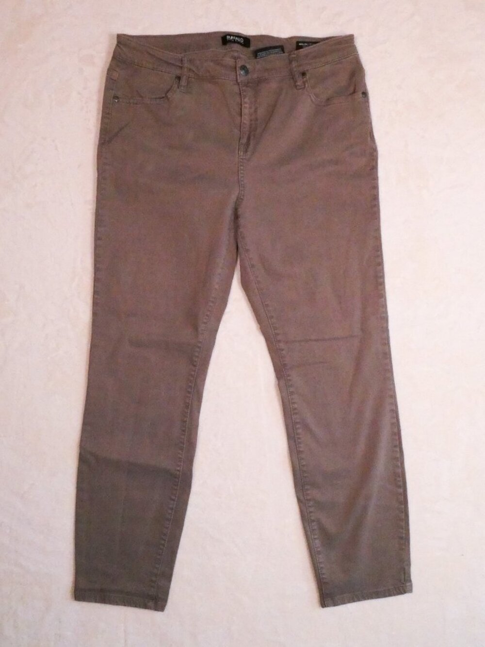 Buffalo David Bitton Avalon Jeans Size 12 32 Mid Rise Stretch Brown Eco Friendly